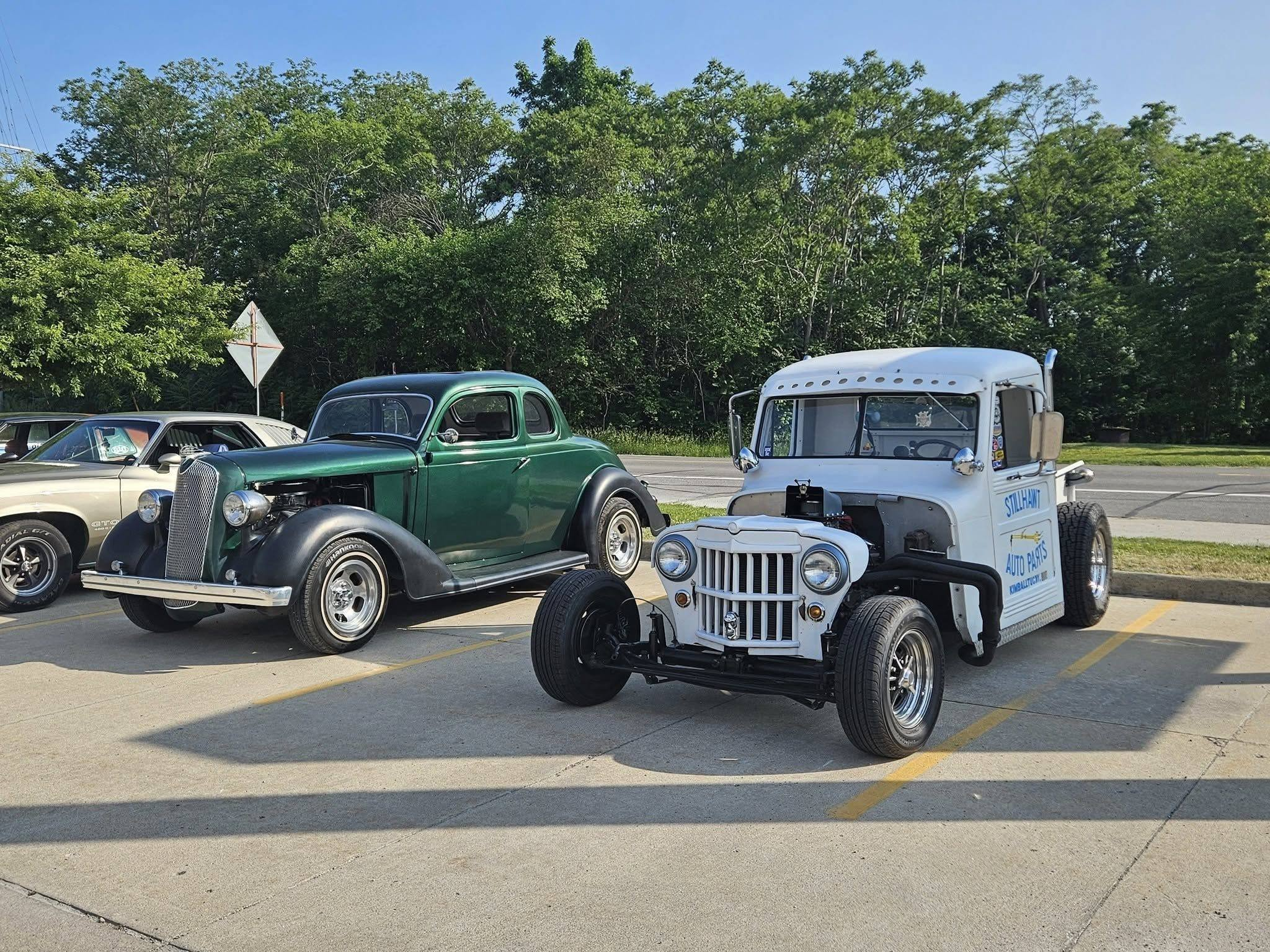 Classic cars outside Strikers Entertainment Center